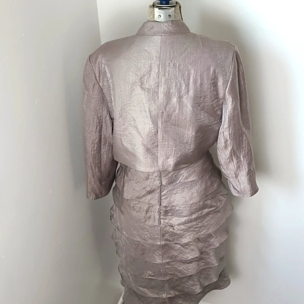 Adrianna Papell Occasions Mother of the Bride Dress and Bolero - Picture 6 of 11